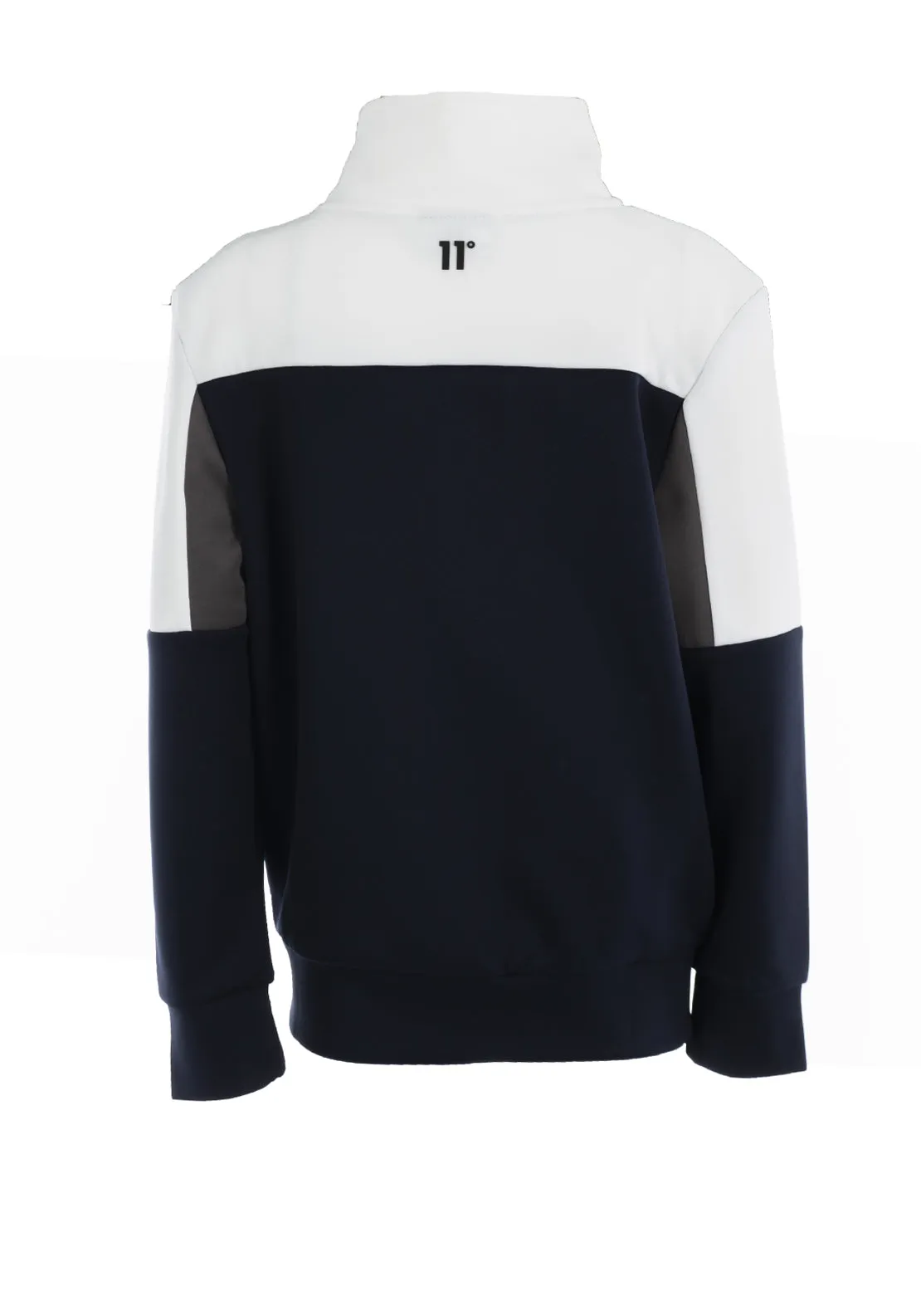 11Degrees Boys Colour Block Full Zip Top, Navy Multi