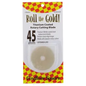 45mm Roll The Gold Titanium Rotary Blade (2 pack)