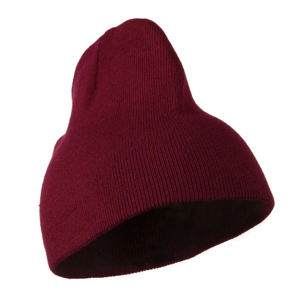 8 inch Acrylic Short Blank Beanie