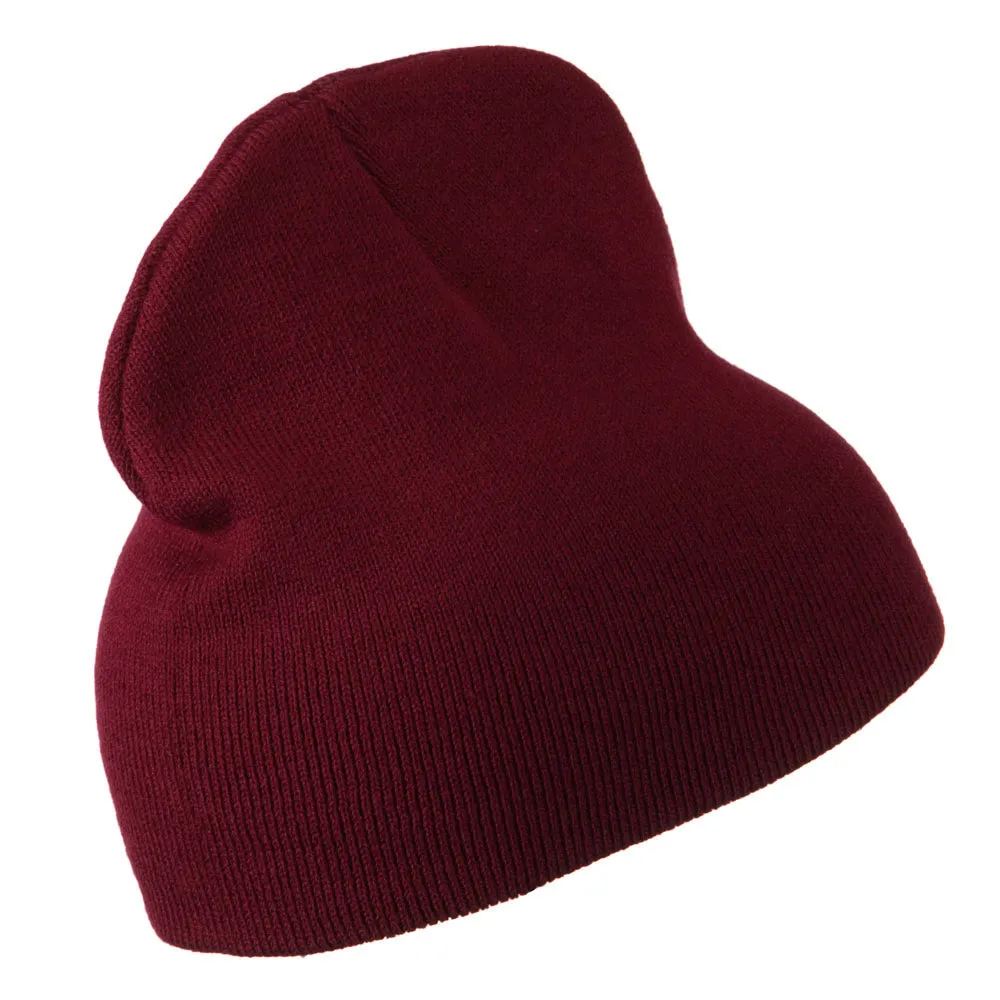 8 inch Acrylic Short Blank Beanie