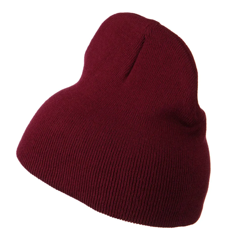 8 inch Acrylic Short Blank Beanie