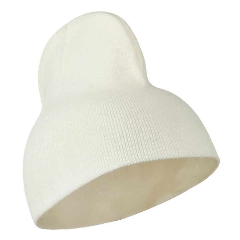 8 inch Acrylic Short Blank Beanie