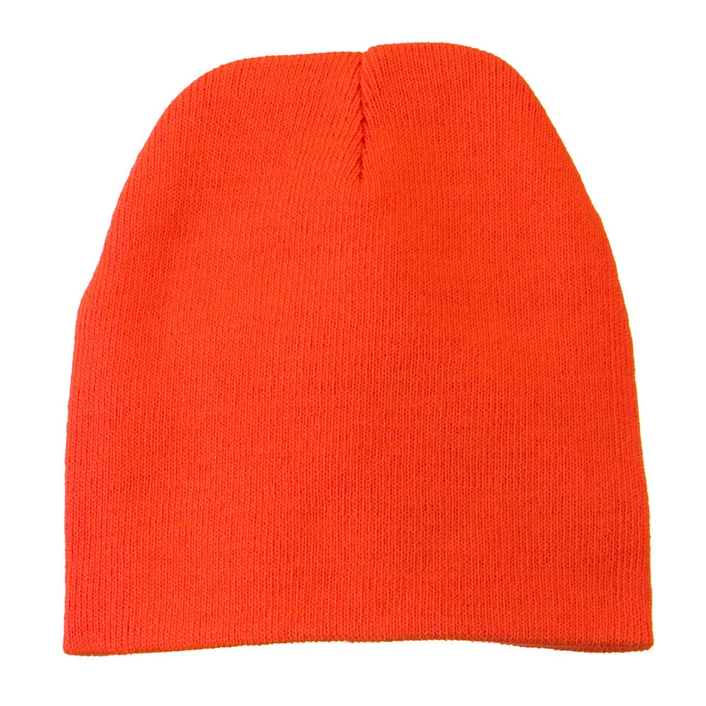 8 inch Acrylic Short Blank Beanie