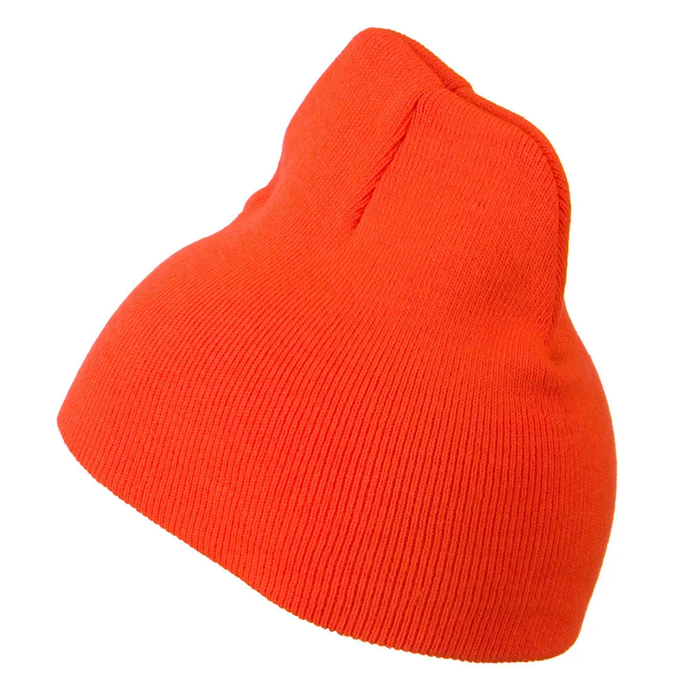 8 inch Acrylic Short Blank Beanie