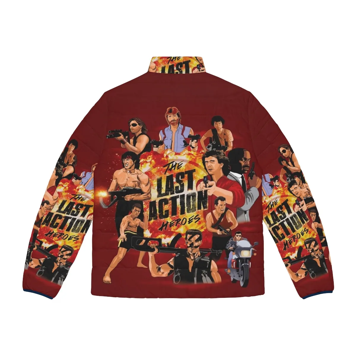 80s Retro 'The Last Action Heroes' Puffer Jacket