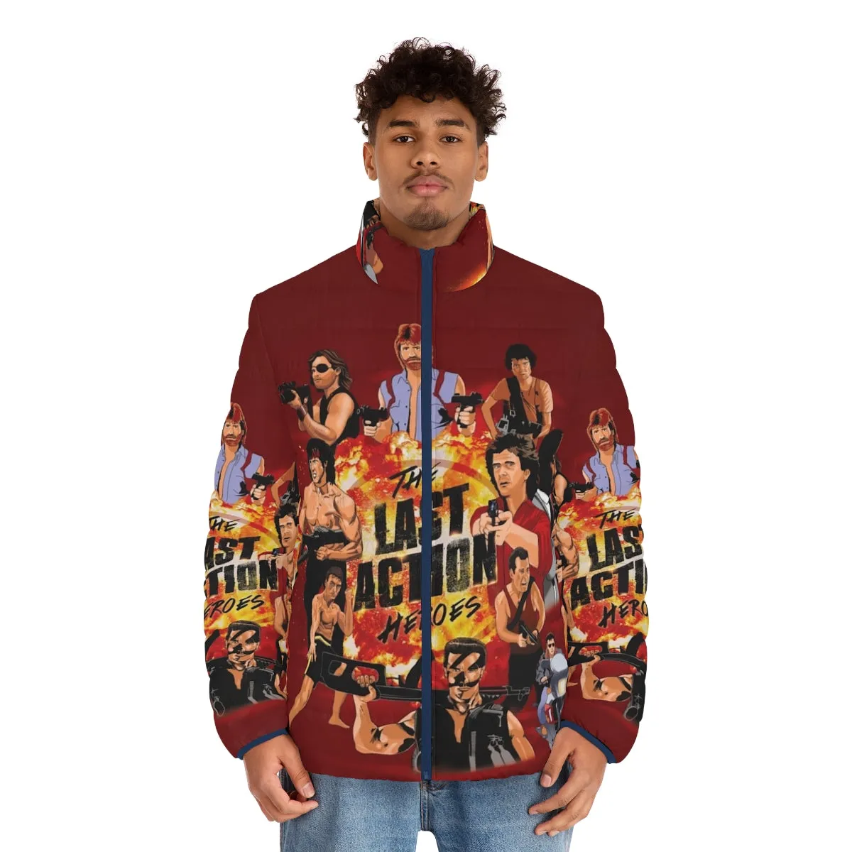 80s Retro 'The Last Action Heroes' Puffer Jacket