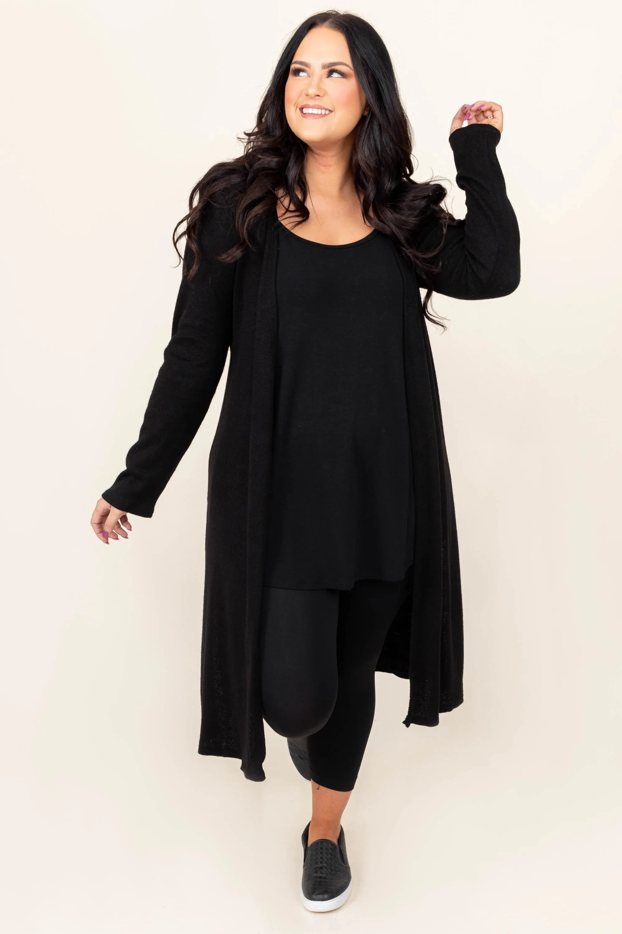 A Lucky Day Cardigan, Black