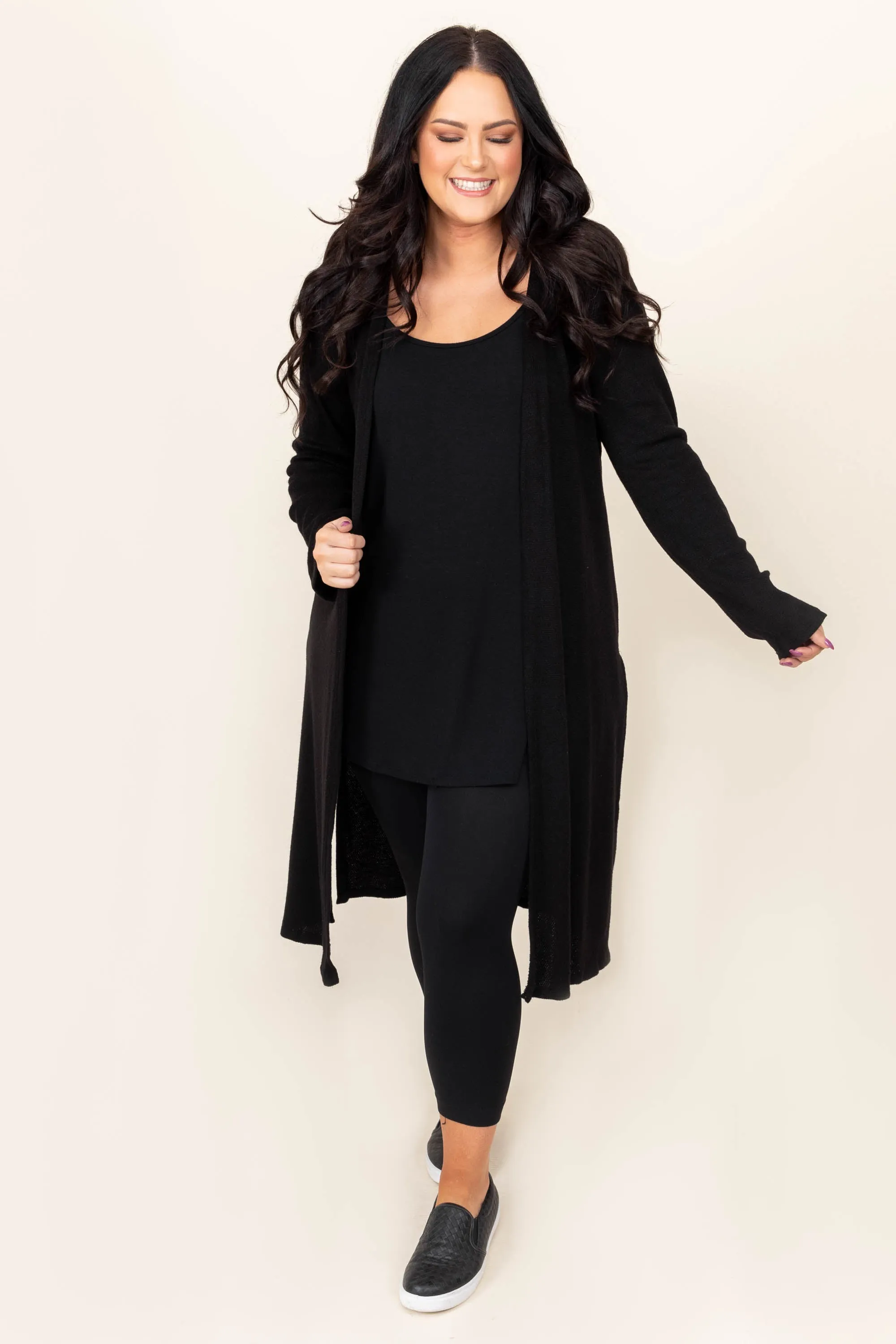 A Lucky Day Cardigan, Black