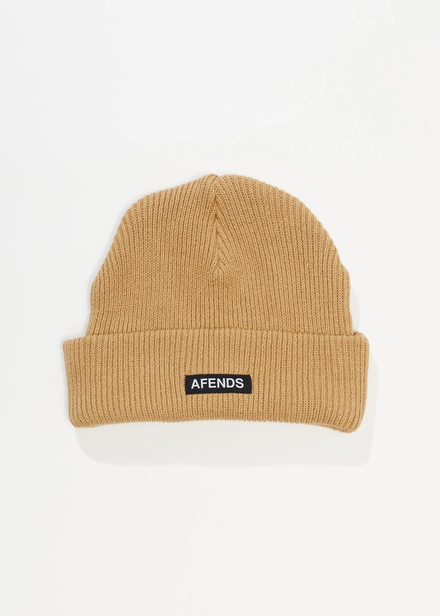 AFENDS Unisex Hometown - Knit Beanie - Tan