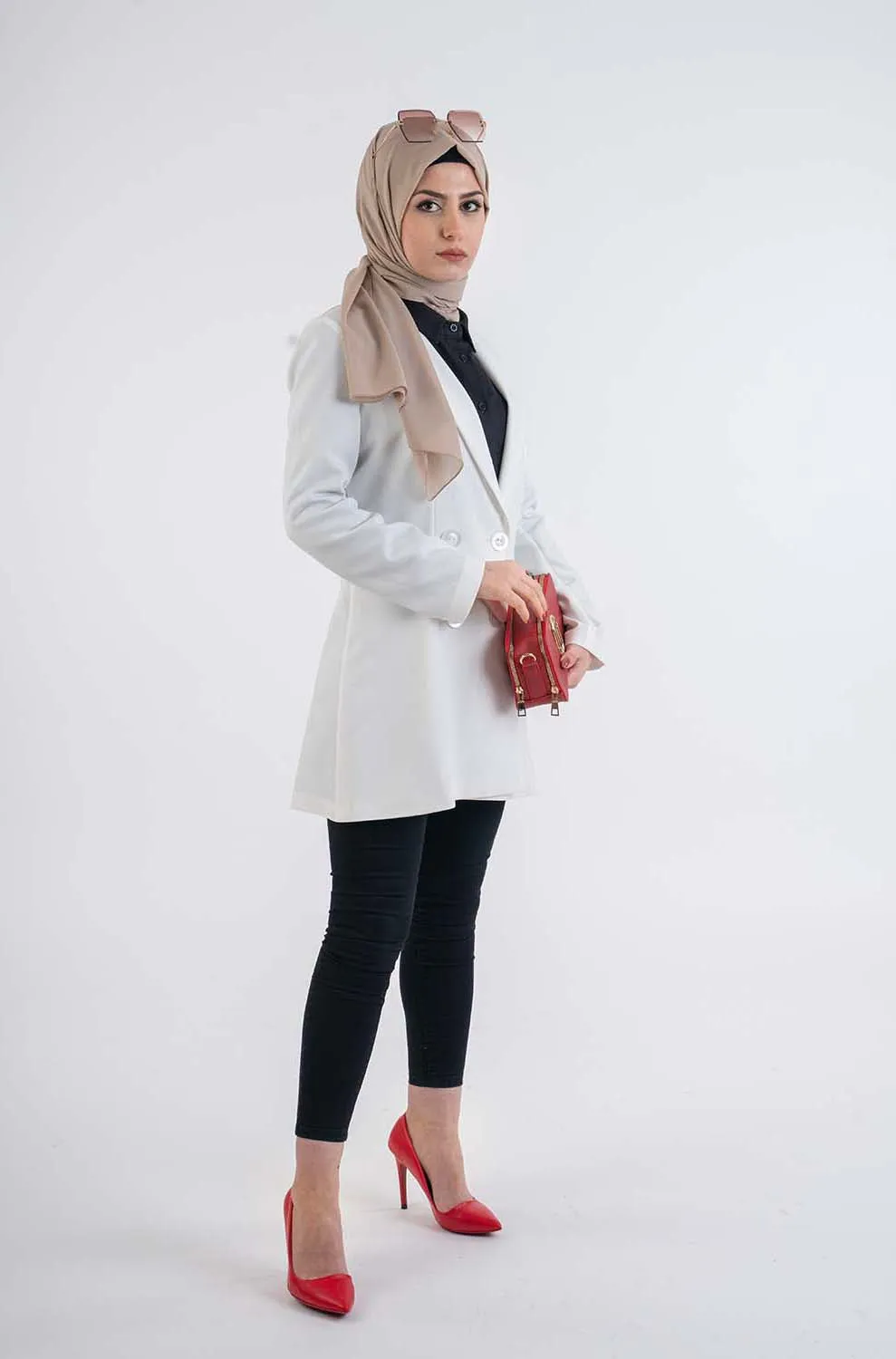 Aiden White jacket -Hijab Fashion