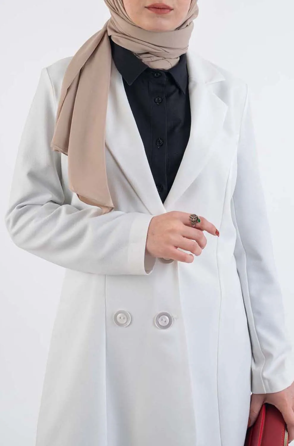 Aiden White jacket -Hijab Fashion