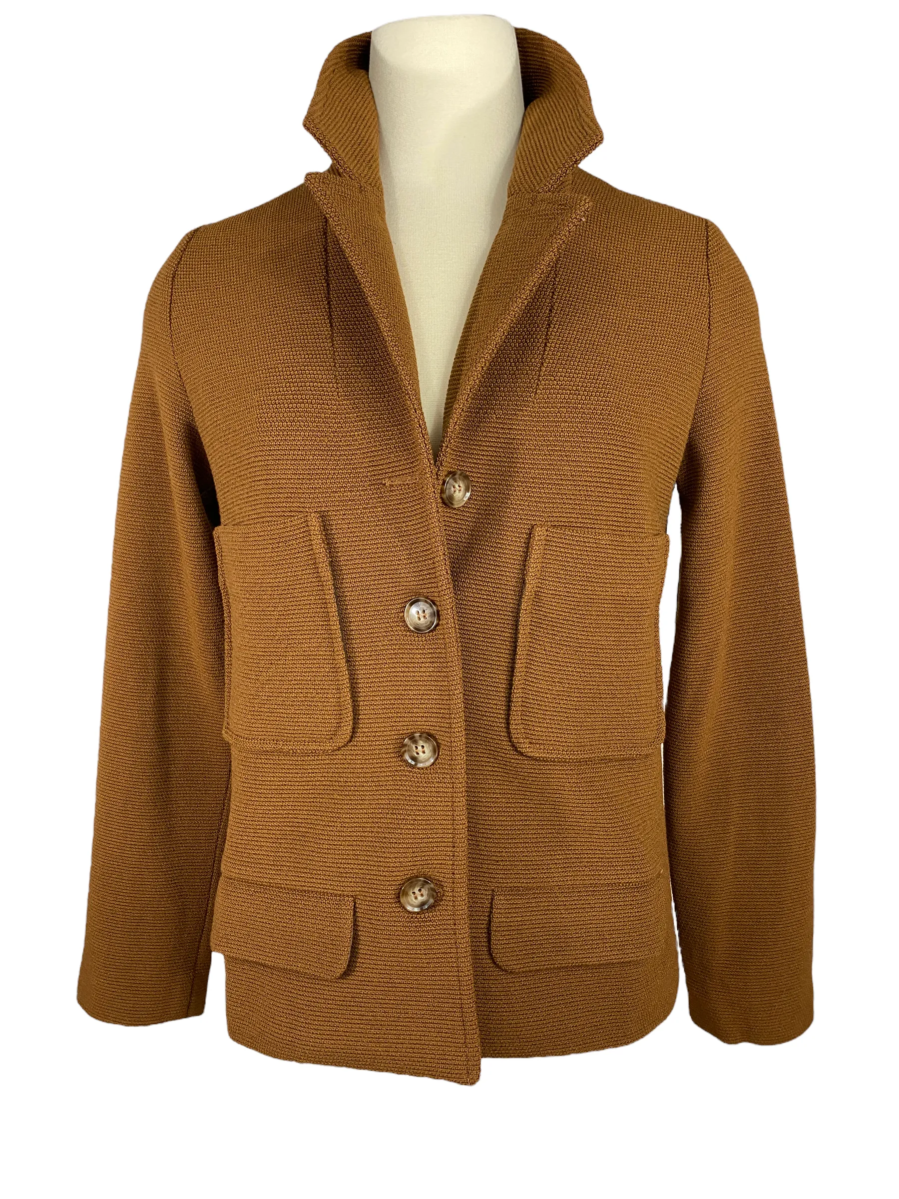 Amina Rubinacci Double Faced Wool Sweater Blazer Vicuna