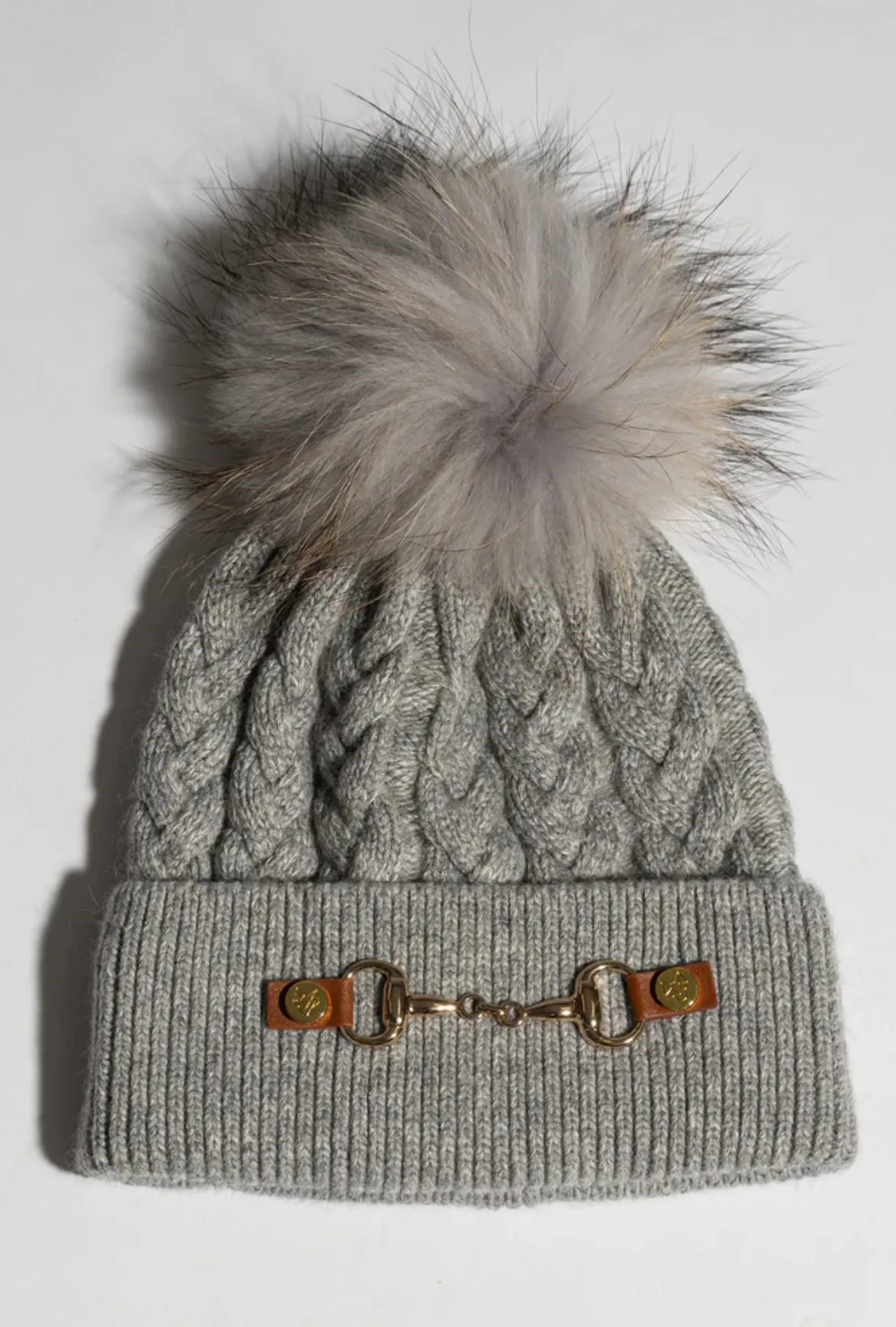 Angora and Cashmere Fur Pom Pom Hat