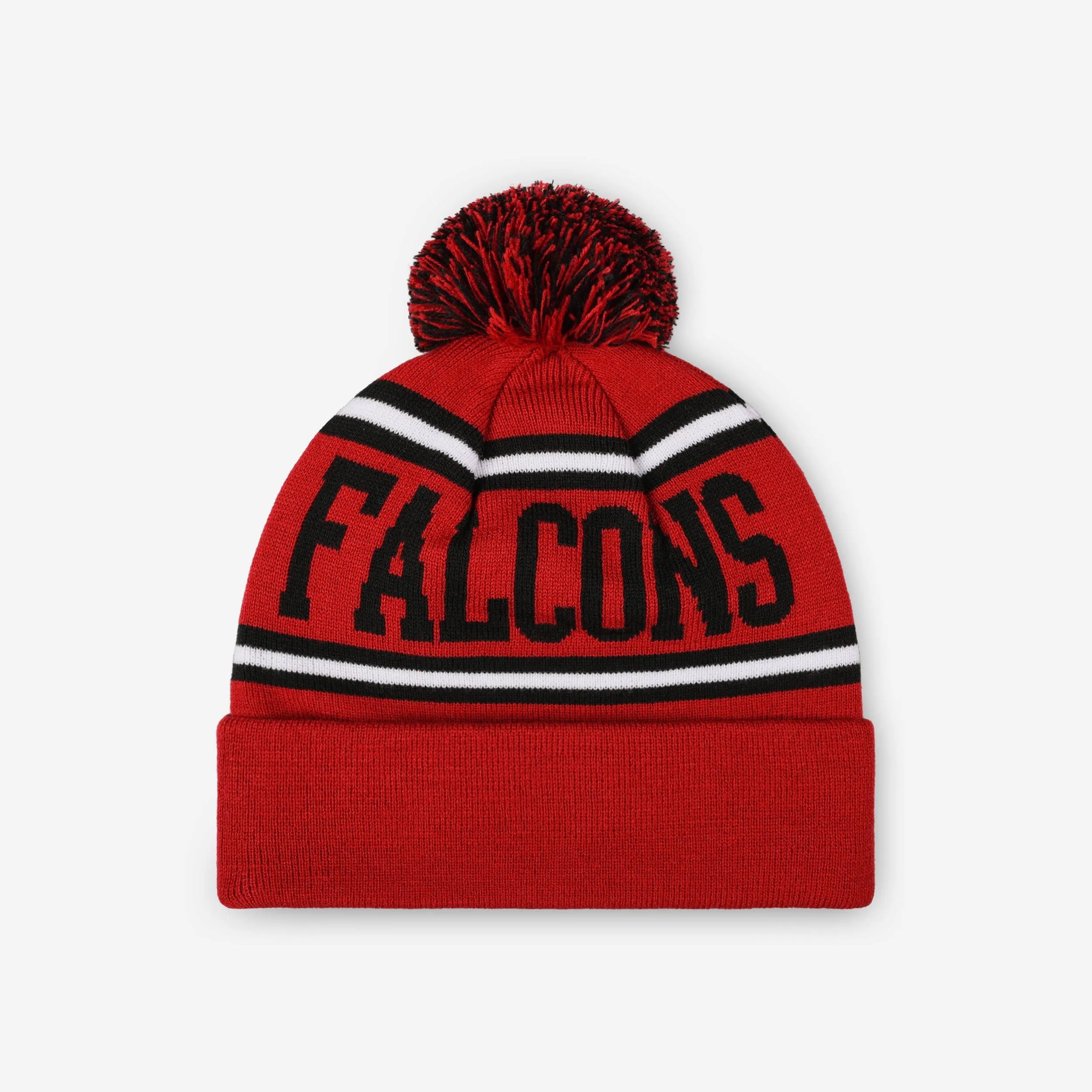 Atlanta Falcons Primary Logo Stripe Pom Beanie