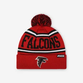 Atlanta Falcons Primary Logo Stripe Pom Beanie