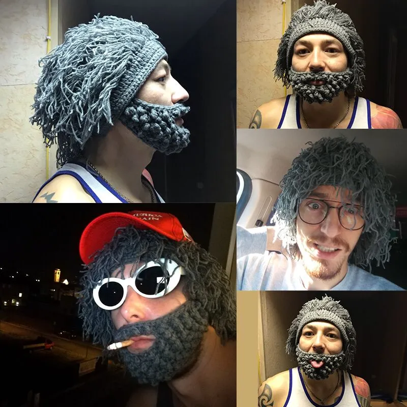 Barbarian Knit Beanie Beard