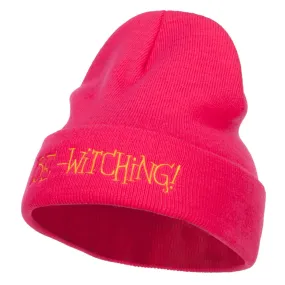 Be Witching Embroidered Long Beanie