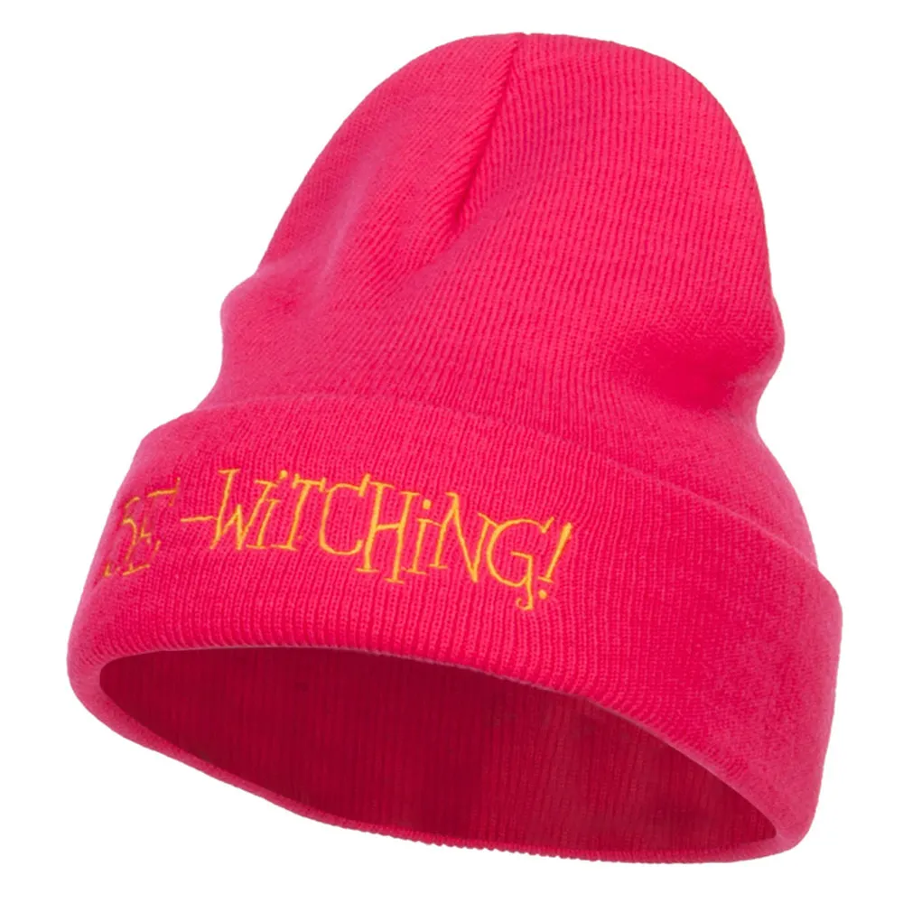 Be Witching Embroidered Long Beanie