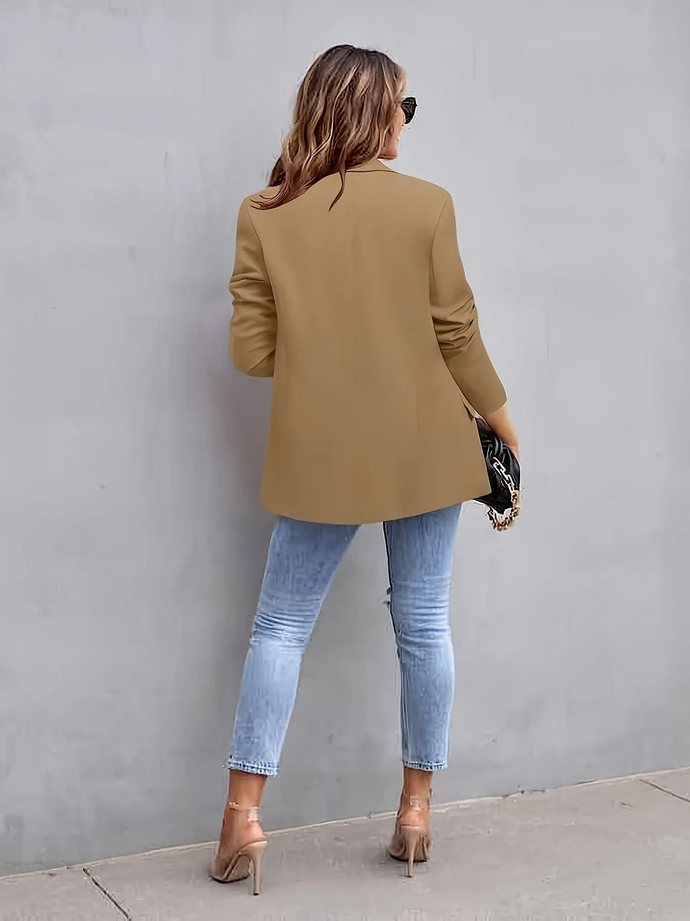 Beige and Black Blazer