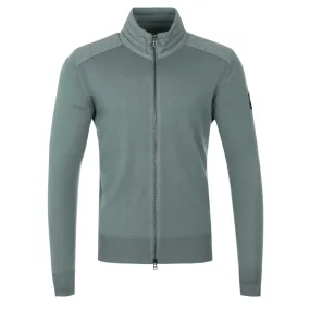 Belstaff Kelby Zip Cardigan in Mineral Green