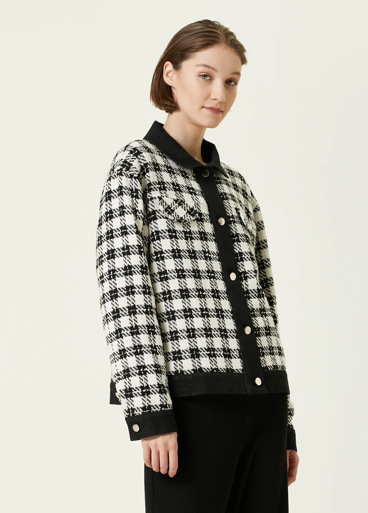 Beymen Collection Plaid Tweed Jacket Black