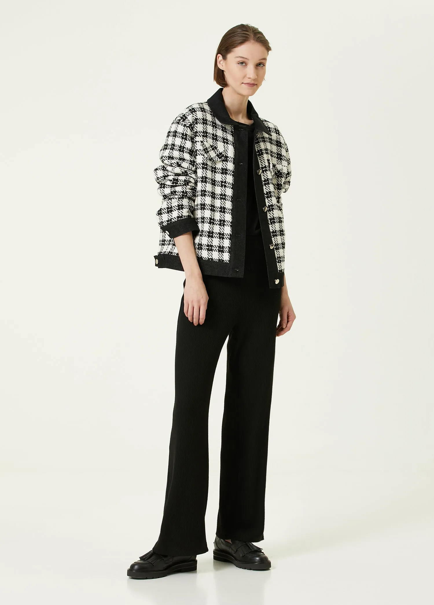 Beymen Collection Plaid Tweed Jacket Black