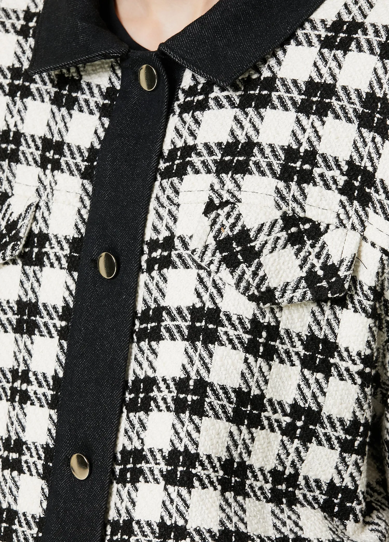 Beymen Collection Plaid Tweed Jacket Black