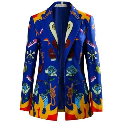 Birds of Prey Harley Quinn Blue Blazer Jacket