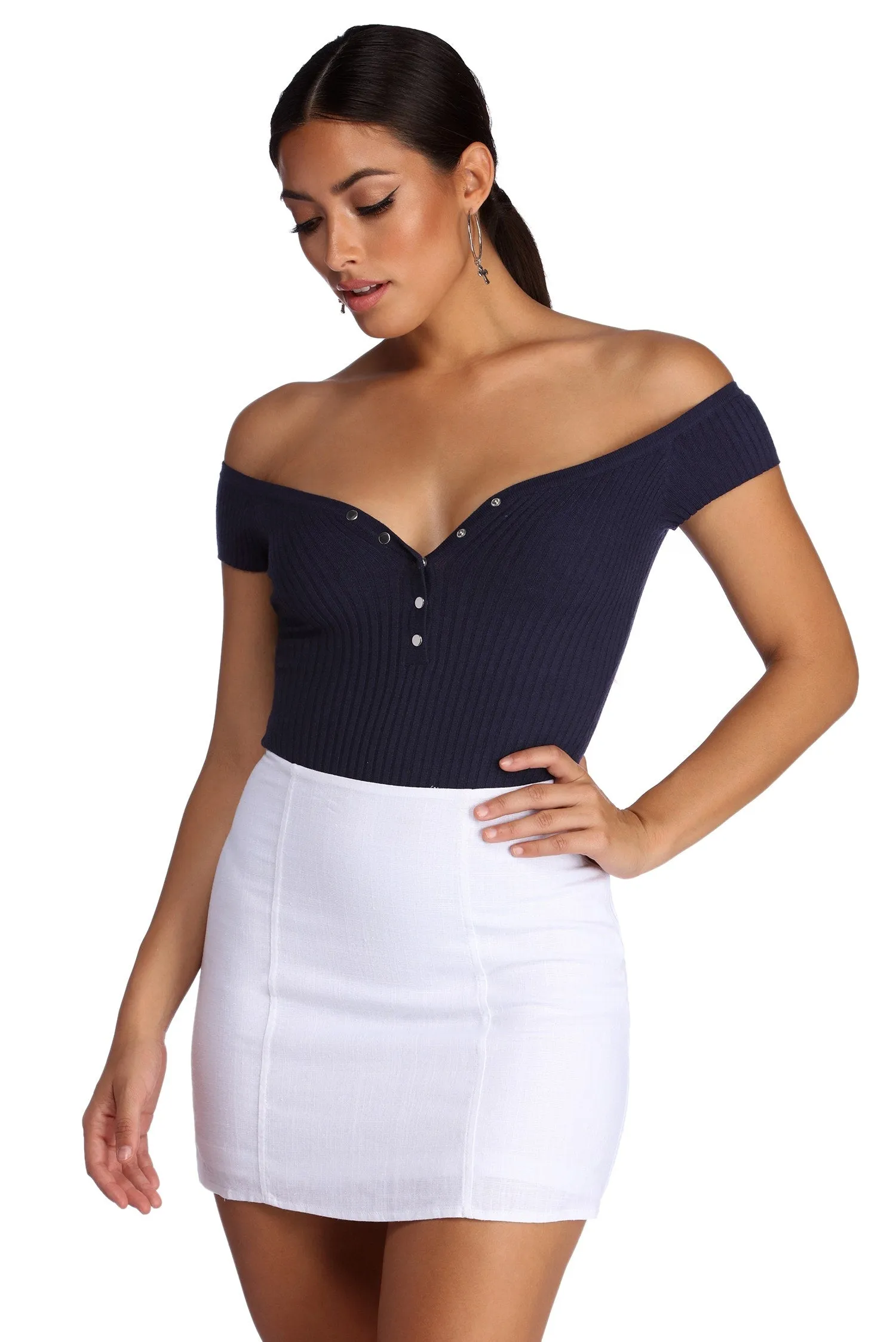 Body Language Off Shoulder Bodysuit