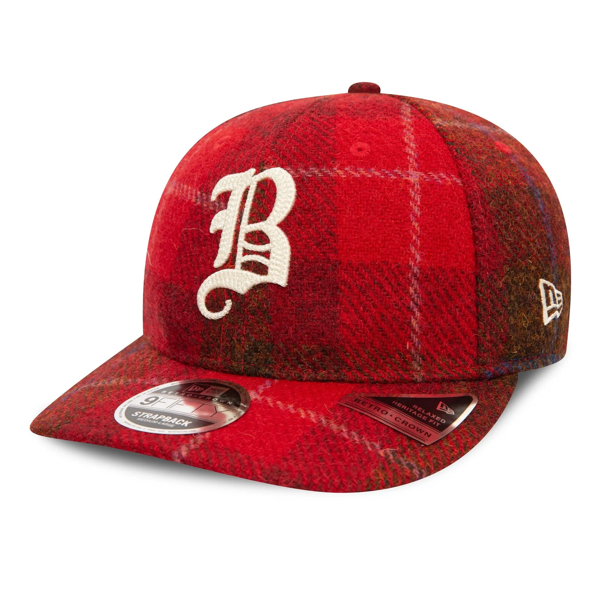 Boston Braves MLB Harris Tweed Dark Red Retro Crown 9FIFTY Cap