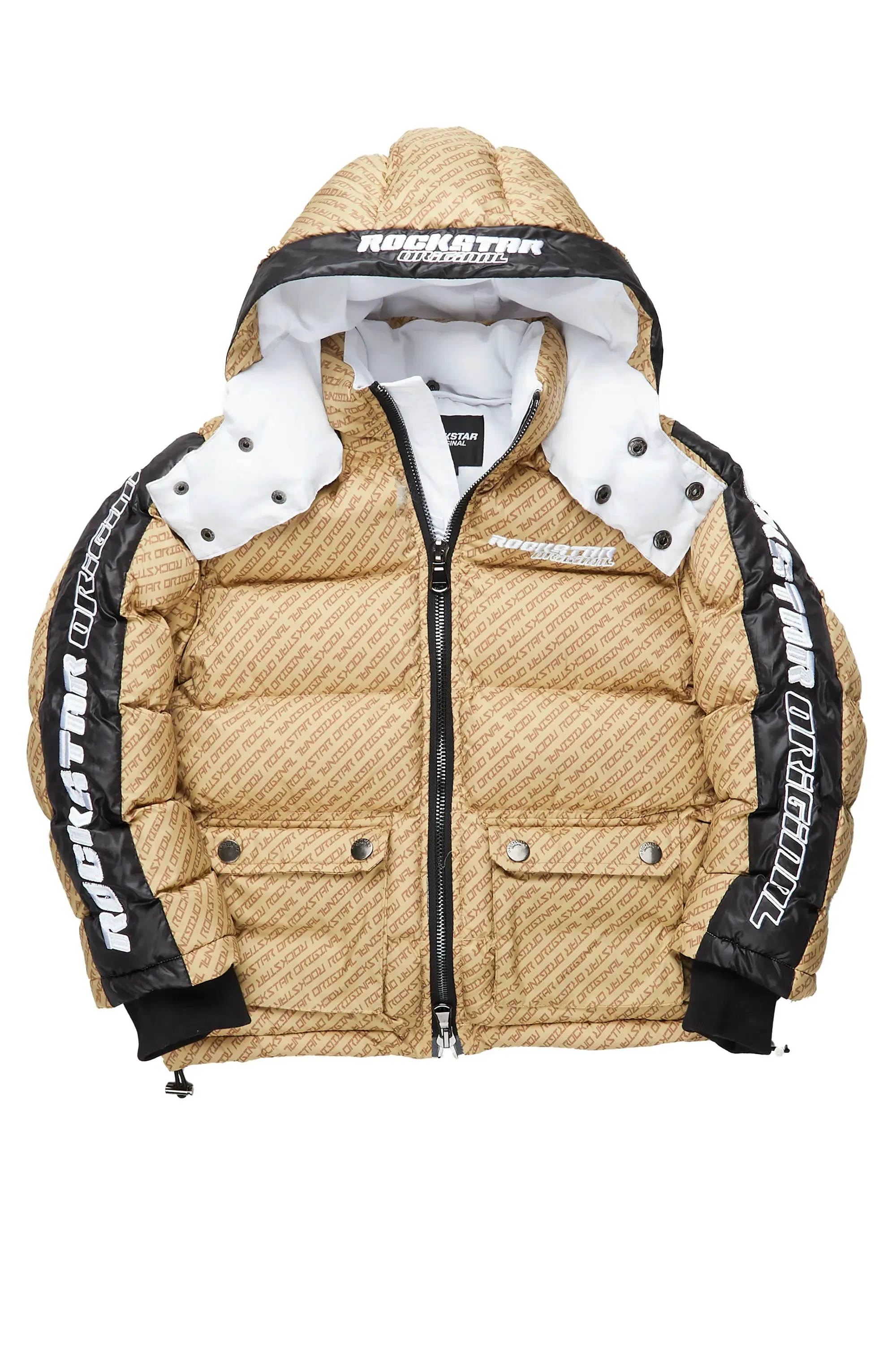 Boys Bryson Beige Heavy Puffer Jacket