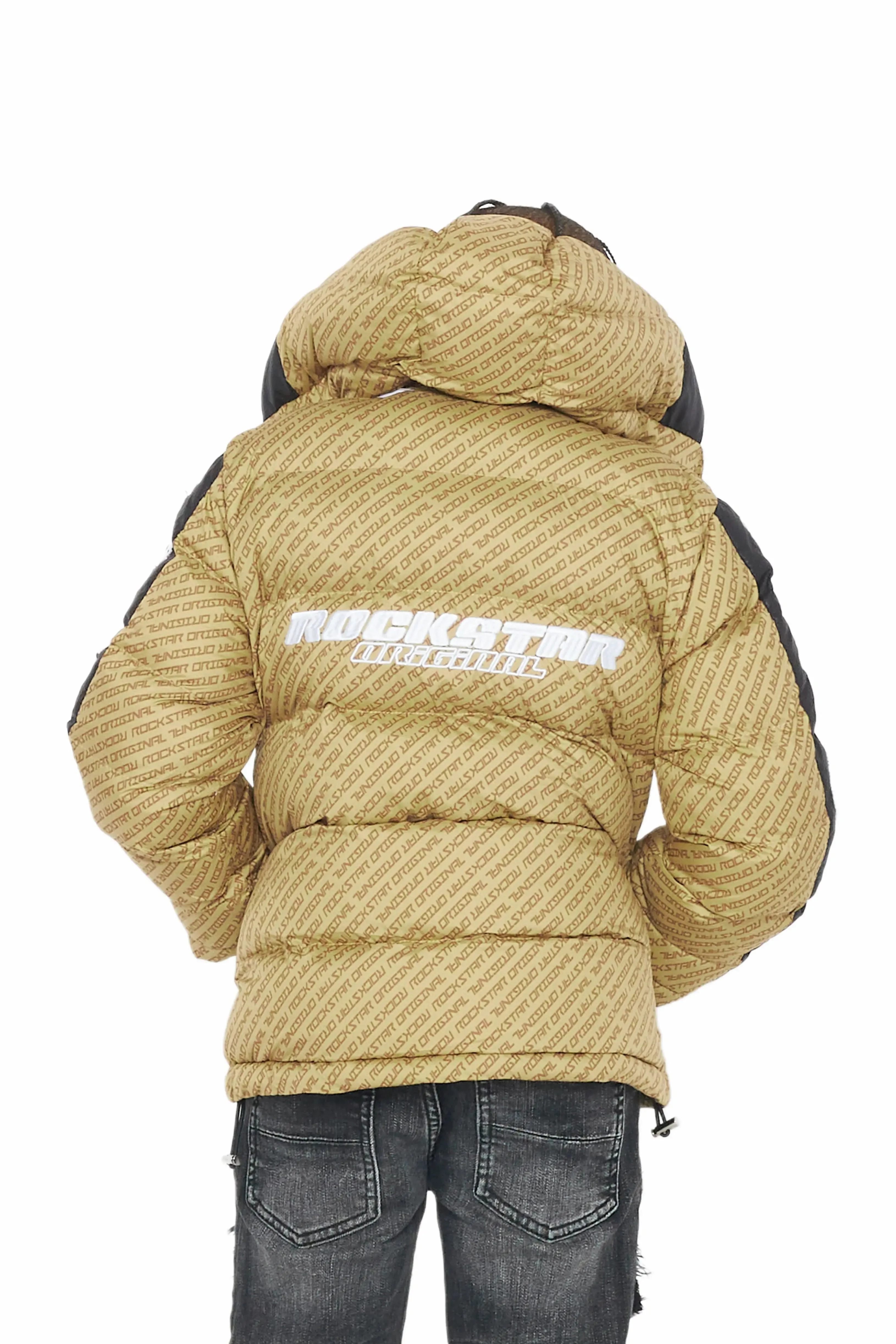 Boys Bryson Beige Heavy Puffer Jacket