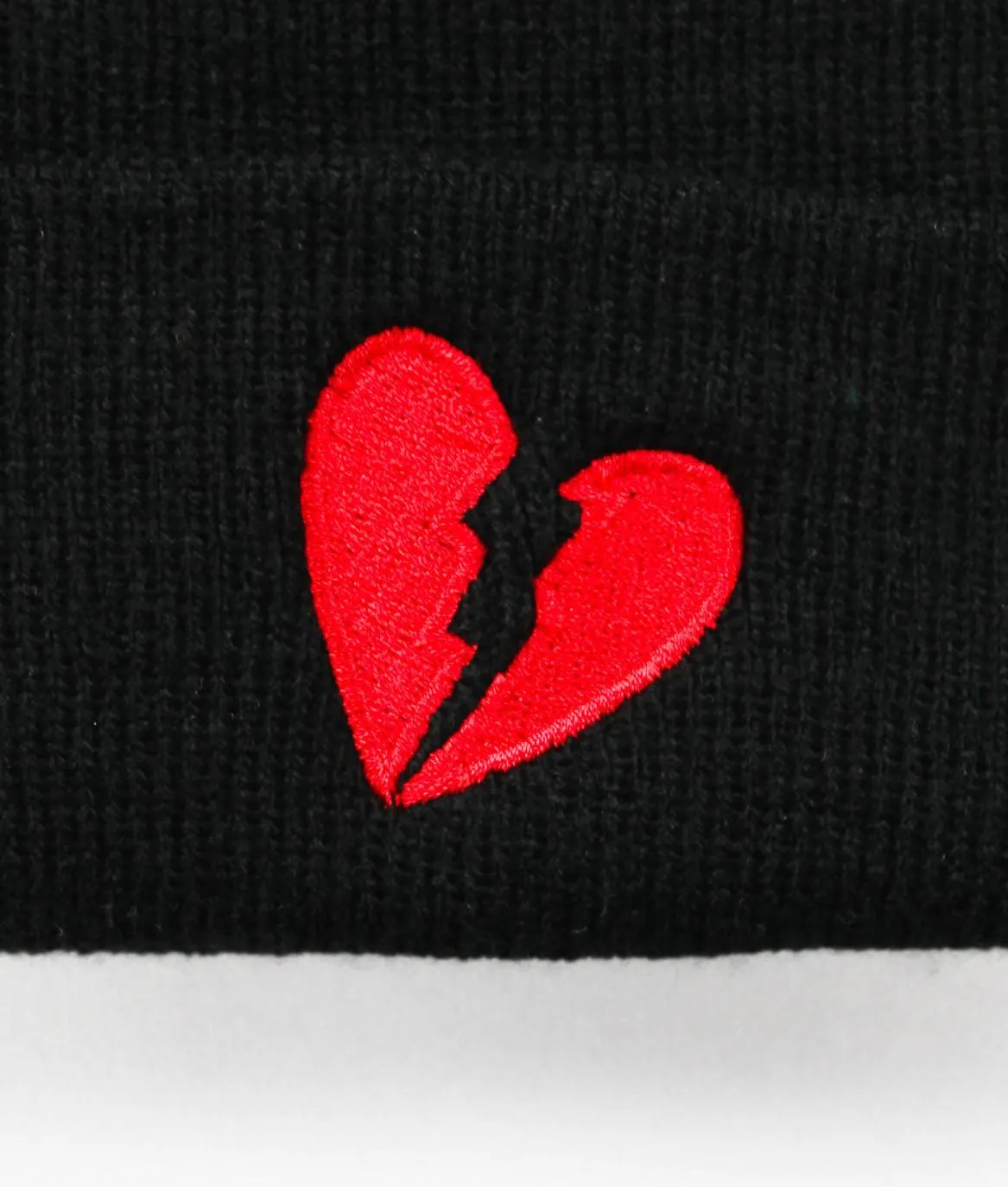 Broken Heart Embroidered Beanie