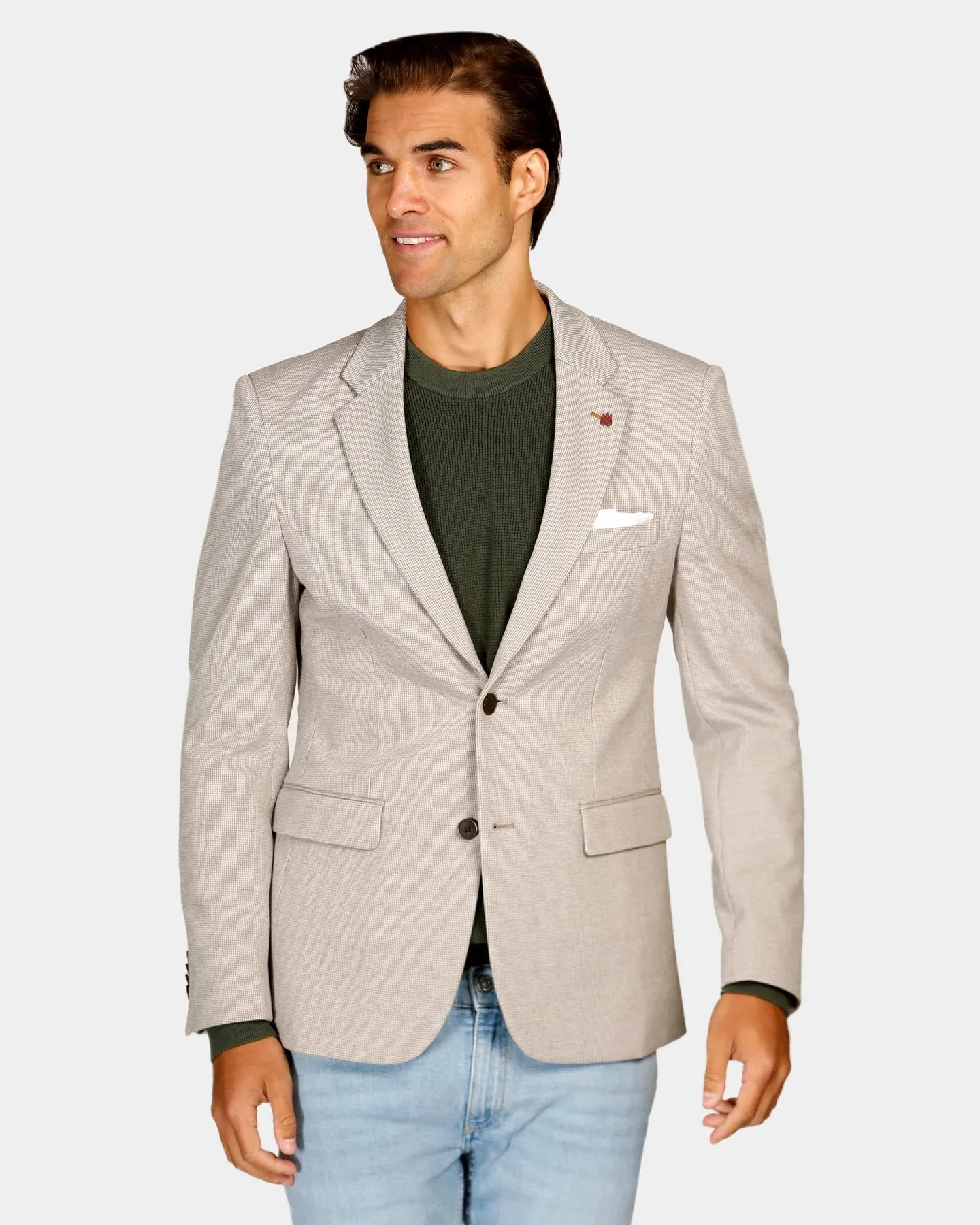 Brooksfield - Woven Blazer Olive