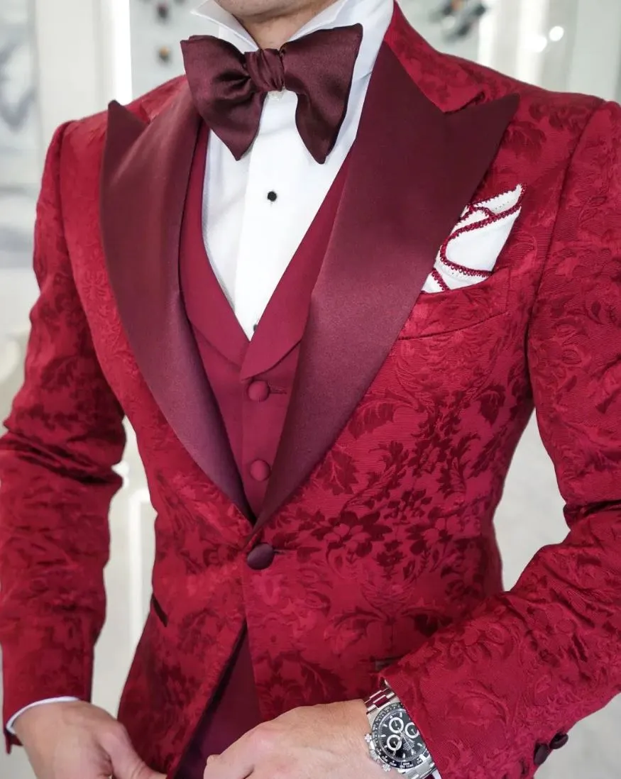 Burgundy Fiore Jacket