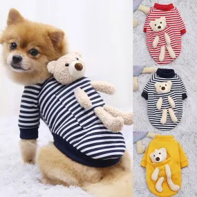 Cartoon Pocket Bear Dog Sweater