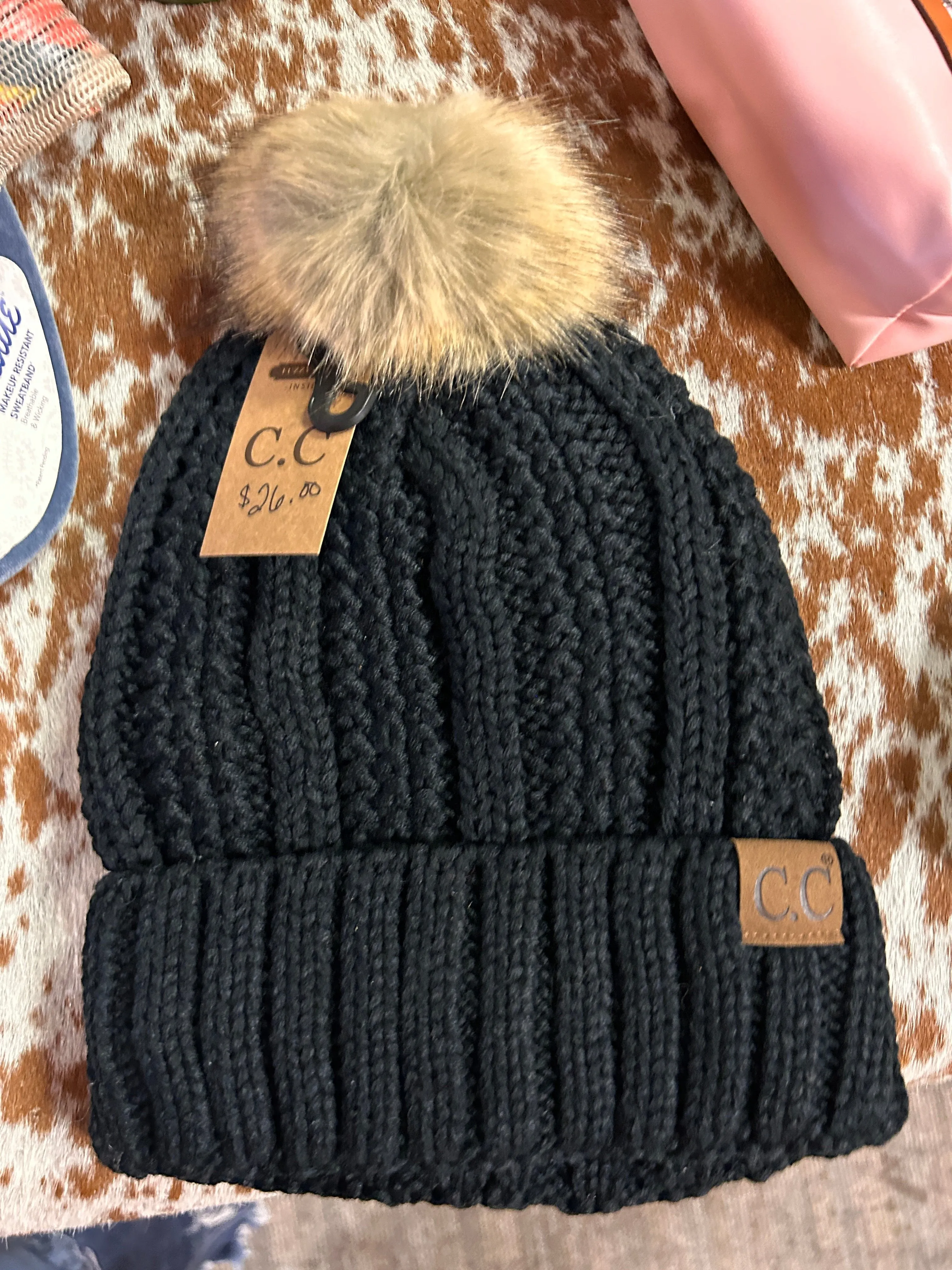 C.C Chunky Beanie with Pom