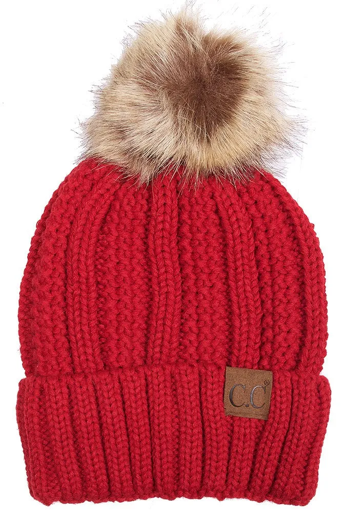 C.C Chunky Beanie with Pom