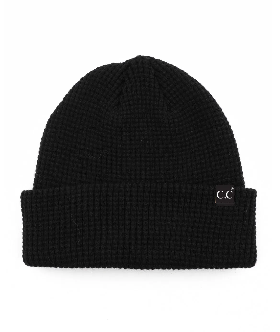 CC Waffle Knit Beanie- Choc. Brown