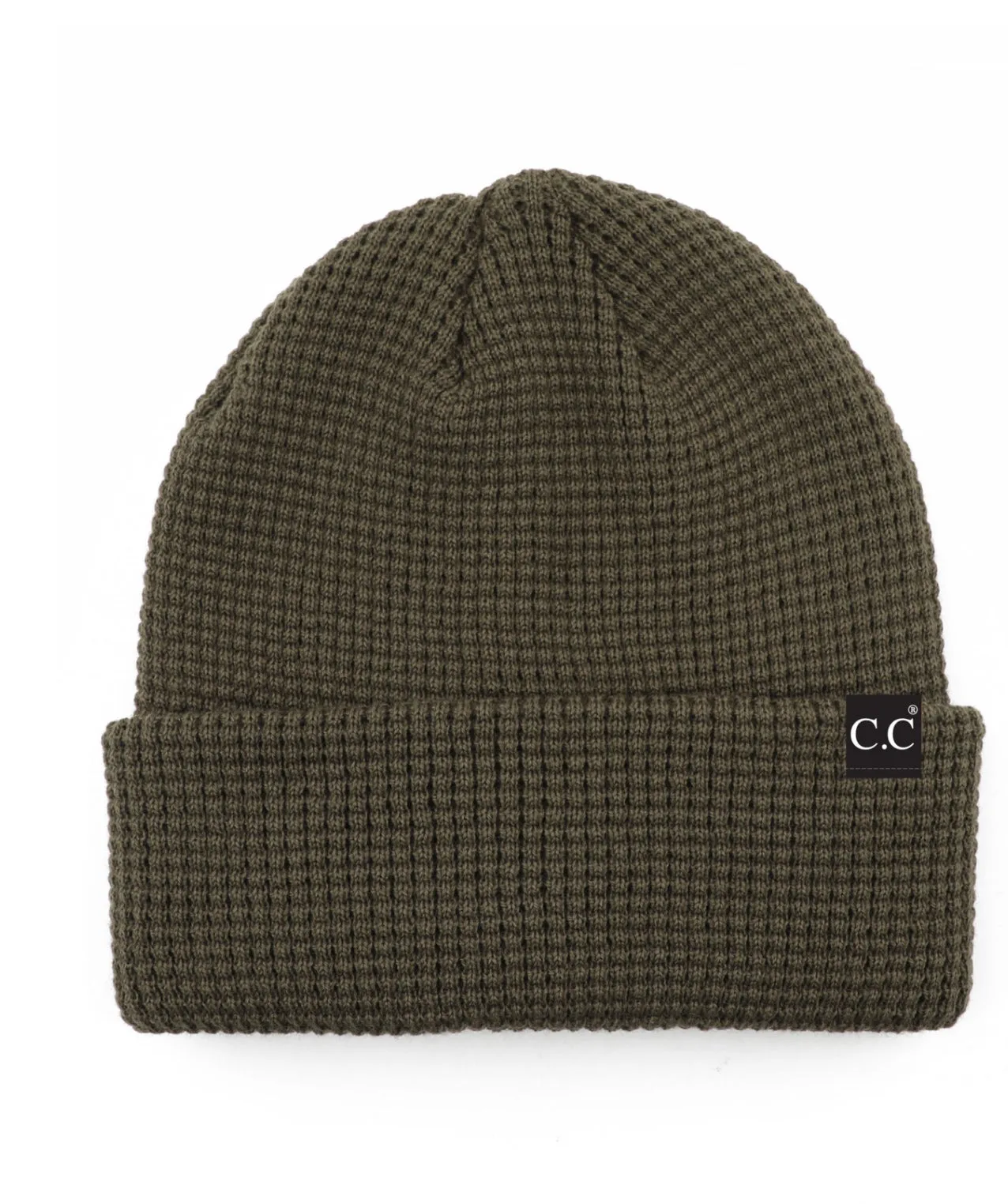 CC Waffle Knit Beanie- Choc. Brown