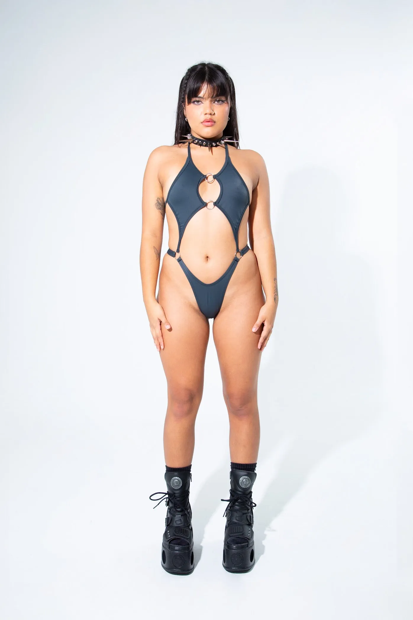 Charcoal Obscure Bodysuit