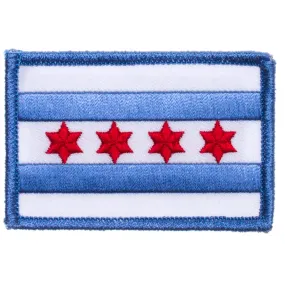 Chicago Flag Blue Border Mini Patch