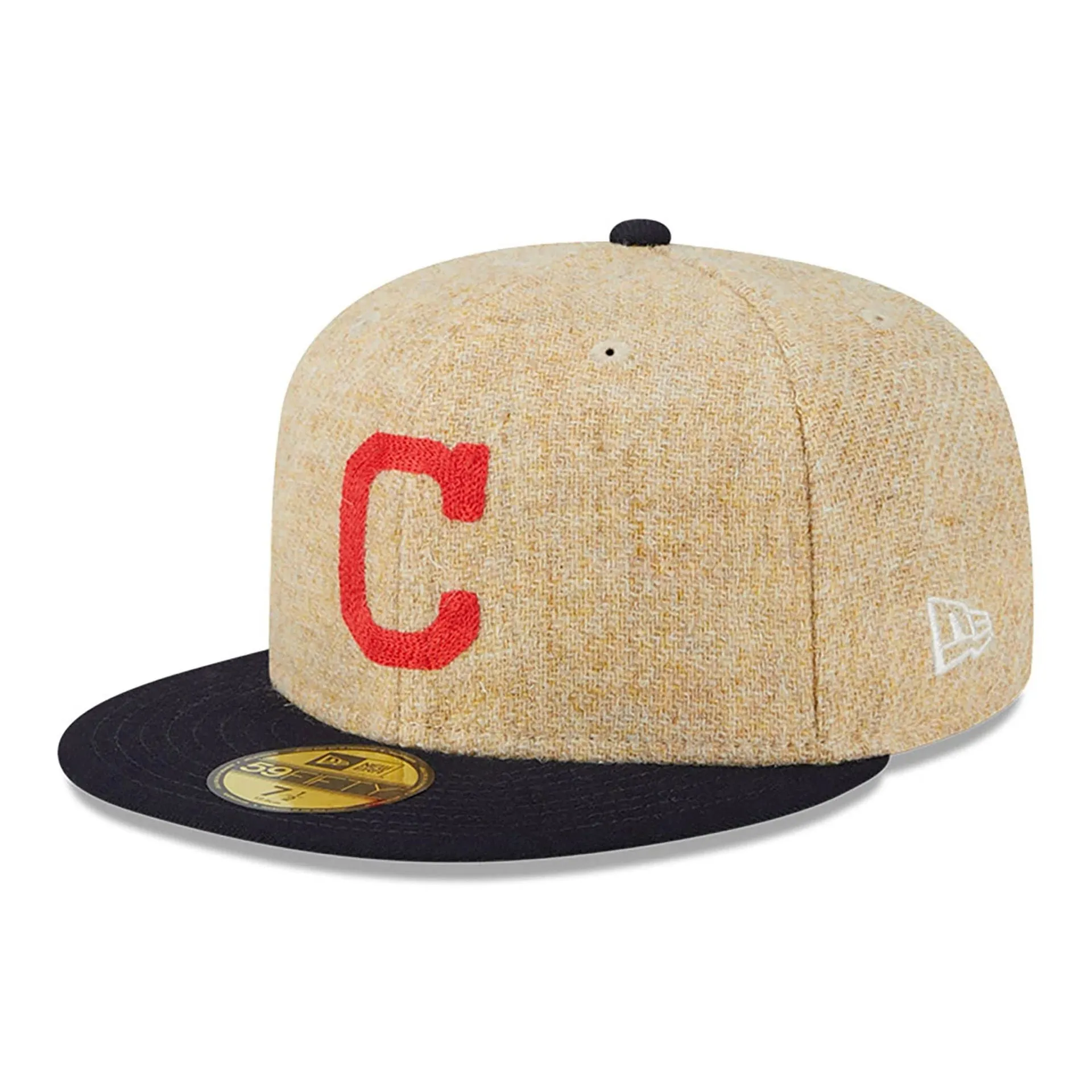 Cleveland Indians Harris Tweed Beige 59FIFTY Fitted Cap