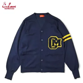 Cookman Knitted Cardigan - Letterman : Navy