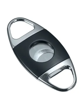 Cornwall Matte Black and Silver Cigar Cutter