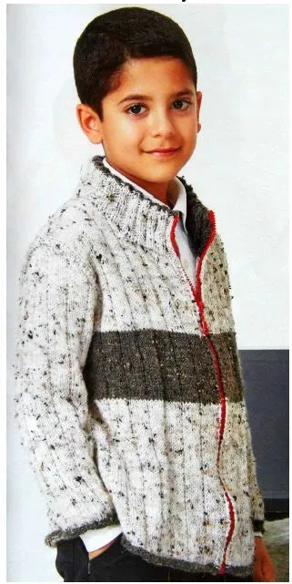 Countrywide Tweed DK Boys Zipped Jacket Knitting Pattern #P315