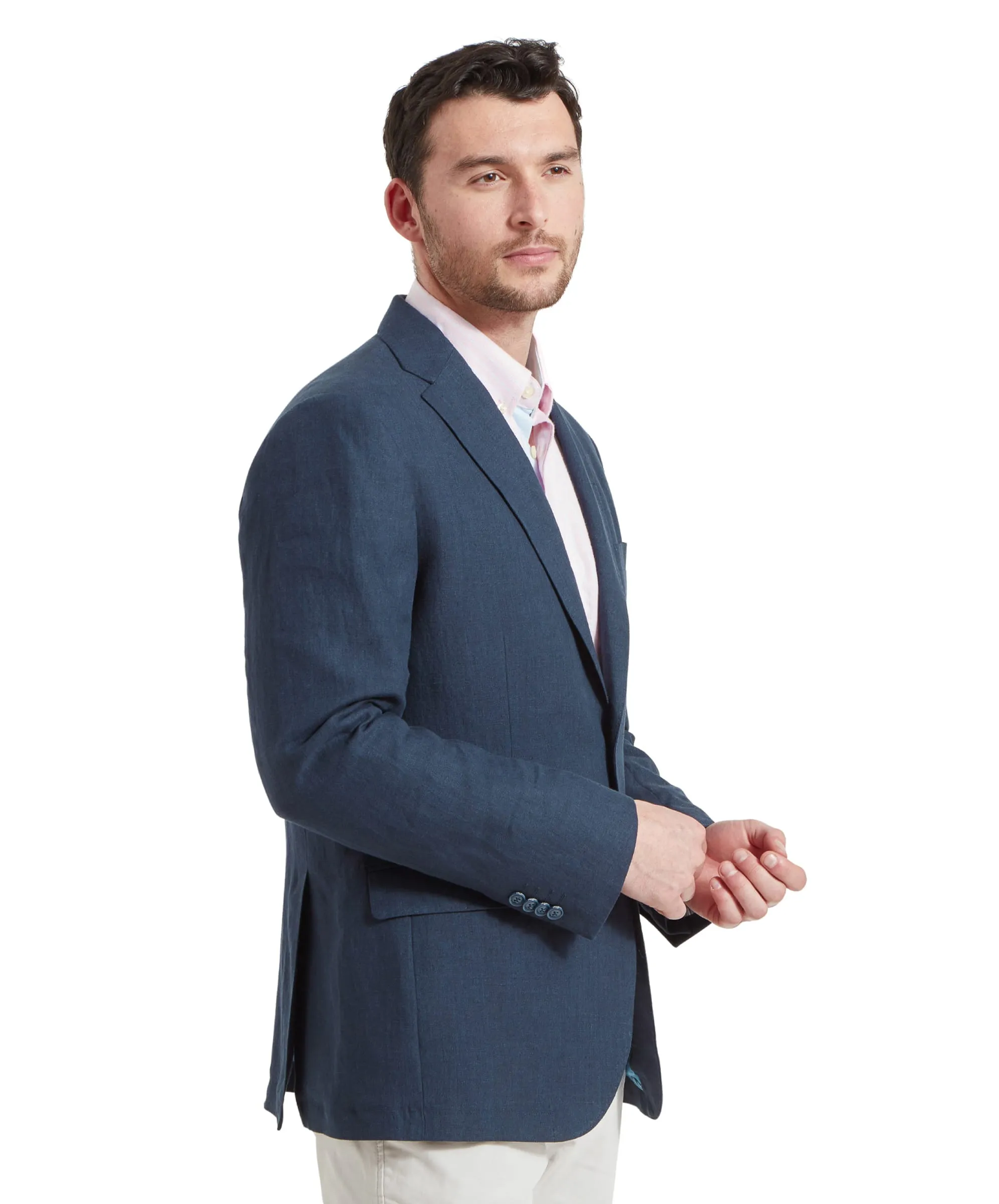 Cowes Linen Jacket - Navy