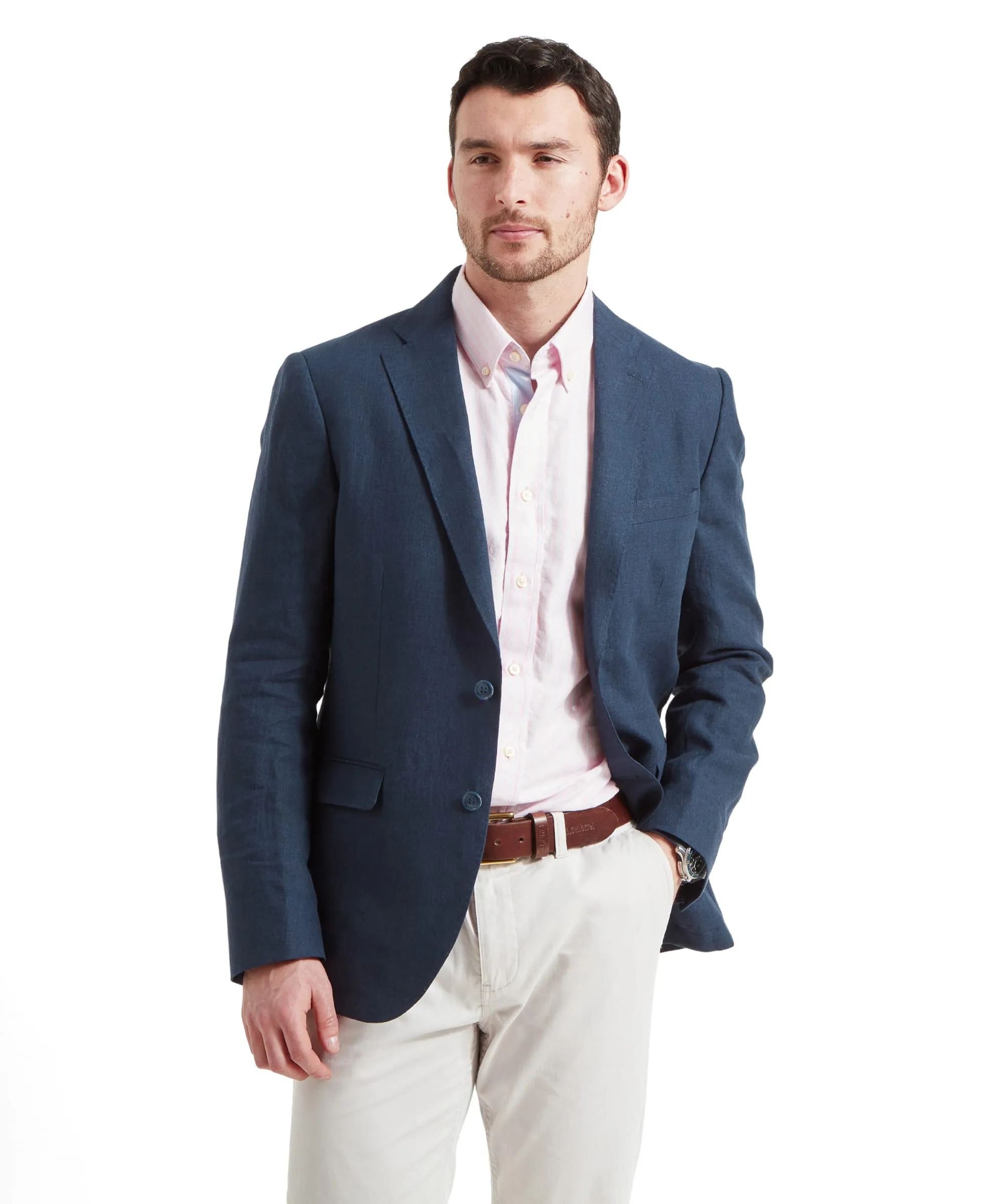 Cowes Linen Jacket - Navy