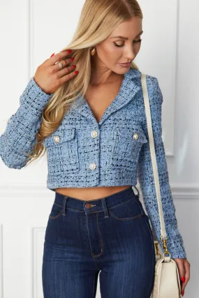 Dionne Blue Tweed Jacket