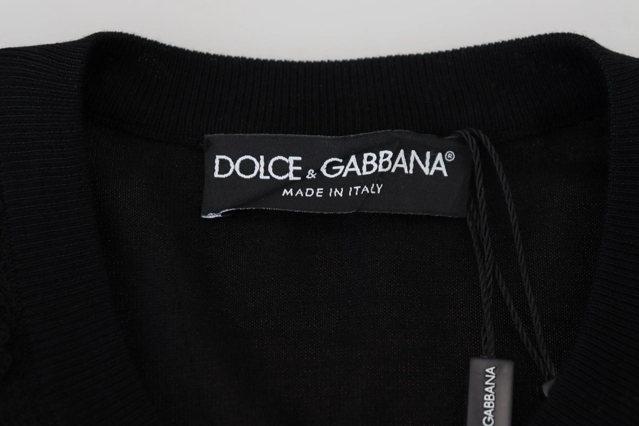 Dolce & Gabbana Black Floral Lace Button Cardigan Sweater